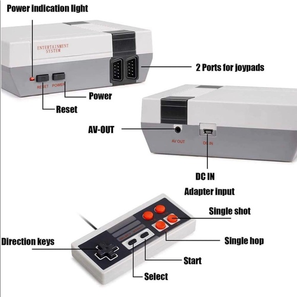 Mini Classic Game Consoles Mini Retro Game Consoles Built-in 620 Games Video Gam - Picture 3 of 8